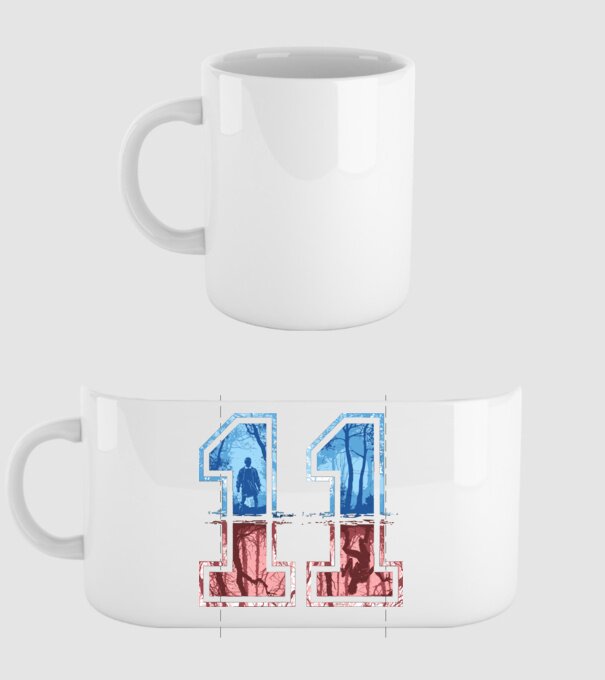 11 eleven stranger things model alb pe tricou