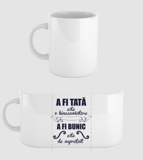 a fi tată este o binecuvântare, a fi bunic este de neprețuit model alb pe tricou
