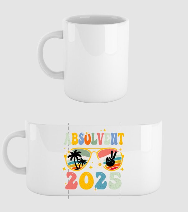 Absolvent 2025 model alb pe tricou