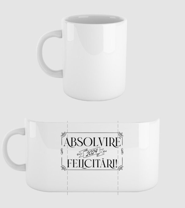 Absolvire 2024 model alb pe tricou