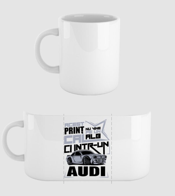 Acest prinț nu vine pe un cal alb, ci într-un Audi model alb pe tricou