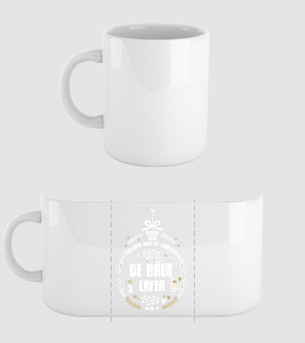 acesta este tricoul meu de Crăciun_de băut cafea model alb pe tricou