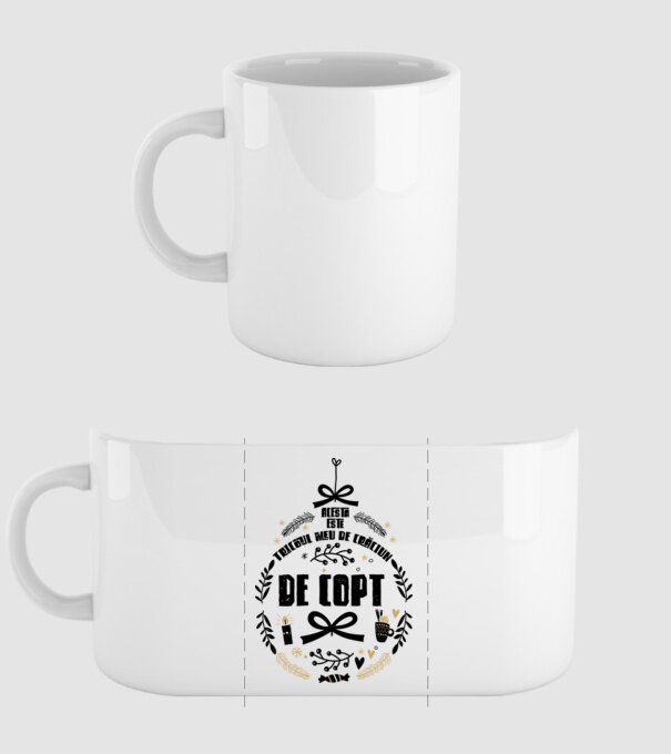 acesta este tricoul meu de Crăciun_de copt model alb pe tricou