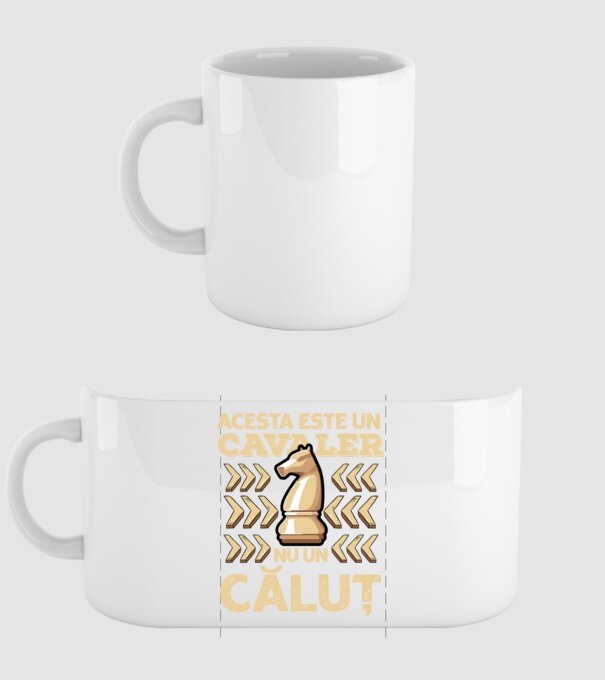 Acesta este un cavaler, nu un căluț model alb pe tricou