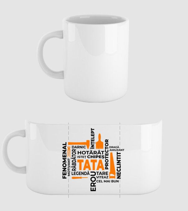 Acronimele tatălui model alb pe tricou