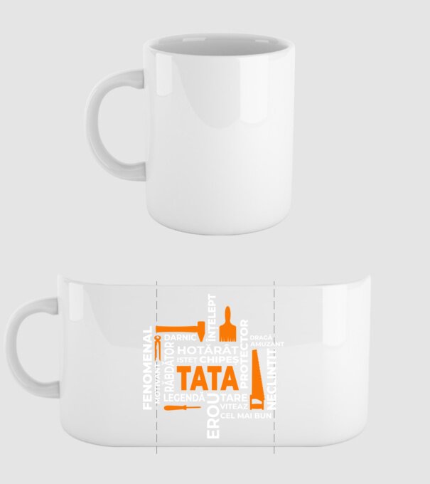 Acronimele tatălui model alb pe tricou