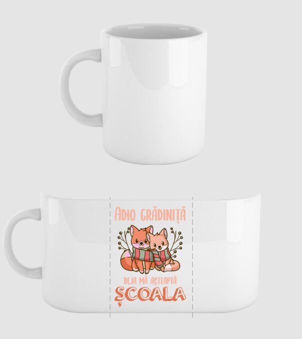 Adio grădiniță, deja mă așteaptă școala model alb pe tricou
