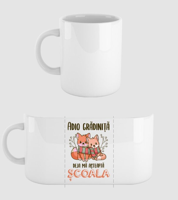 Adio grădiniță, deja mă așteaptă școala model alb pe tricou