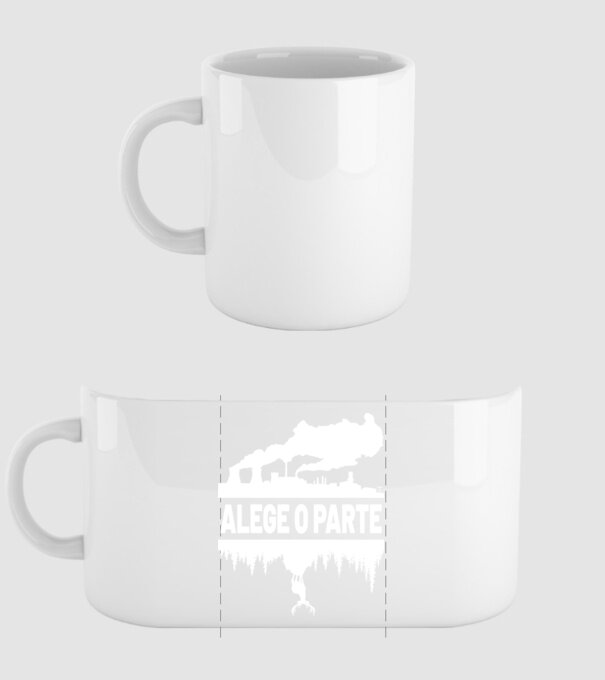 Alege o parte model alb pe tricou