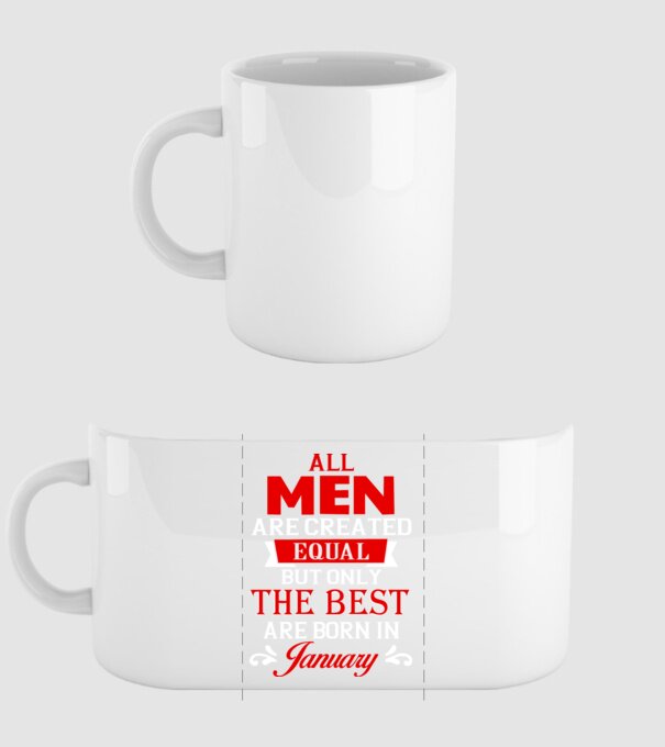 All men created equal but only the beat are born in january model alb pe tricou