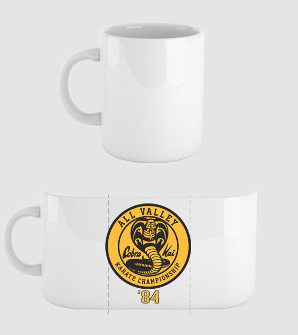 all valley karate cobra kai model alb pe tricou