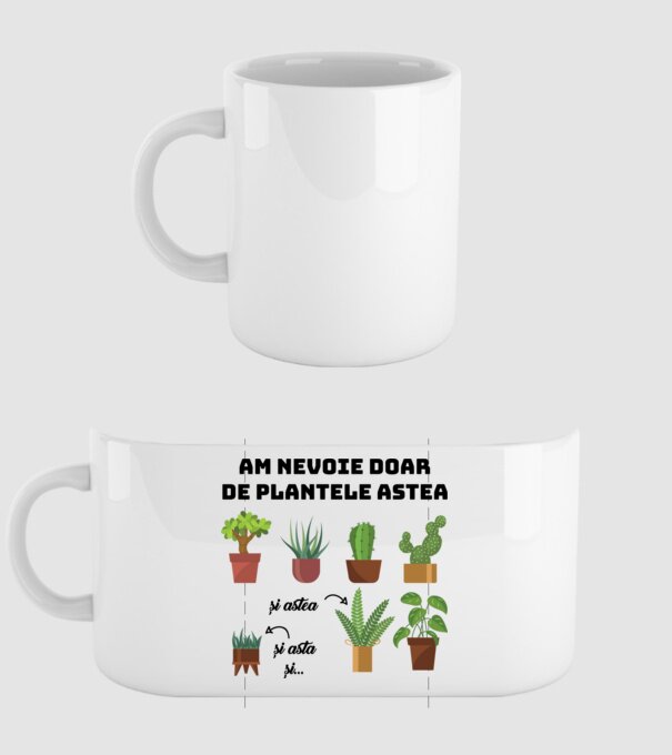 am nevoie doar de plantele astea  model alb pe tricou