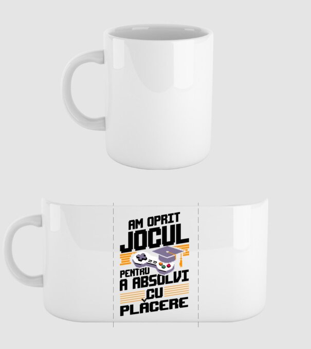 Am oprit jocul absolvent alb model alb pe tricou