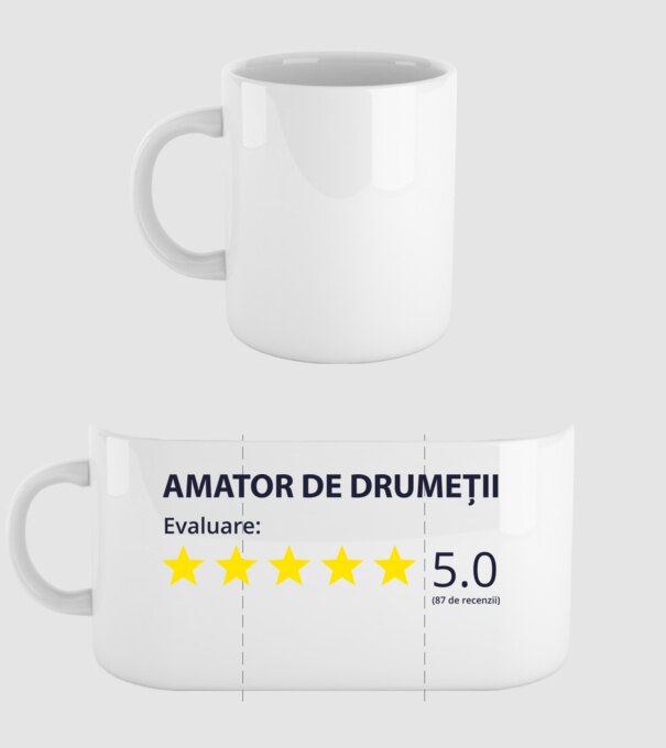 amator de drumeții evaluare model alb pe tricou