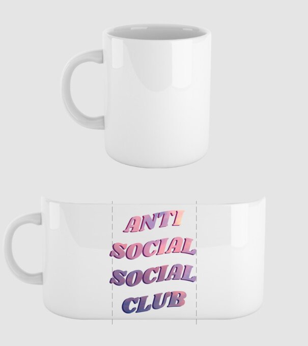 Anti social social club pink model alb pe tricou