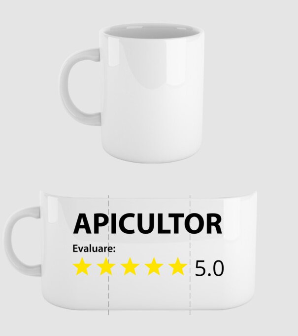 Evaluare :APICULTOR model alb pe tricou