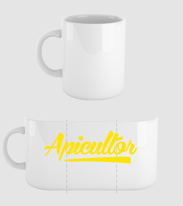 Apicultor model alb pe tricou