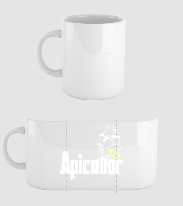 apicultor model alb pe tricou