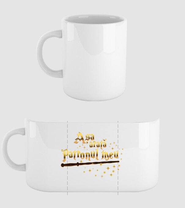 Așa arată patronul meu model alb pe tricou