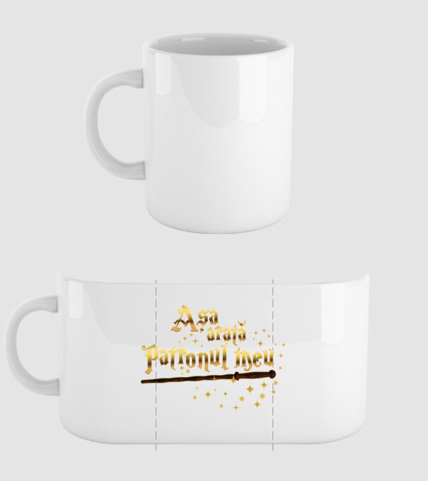 Așa arată patronul meu model alb pe tricou
