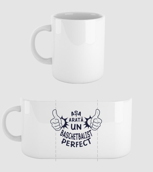 Așa arată un BASCHETBALIST perfect model alb pe tricou