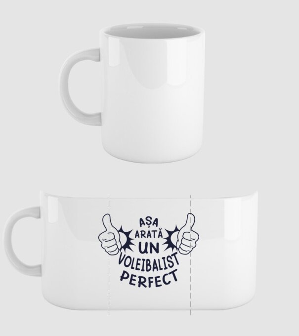 Așa arată un VOLEIBALIST perfect model alb pe tricou