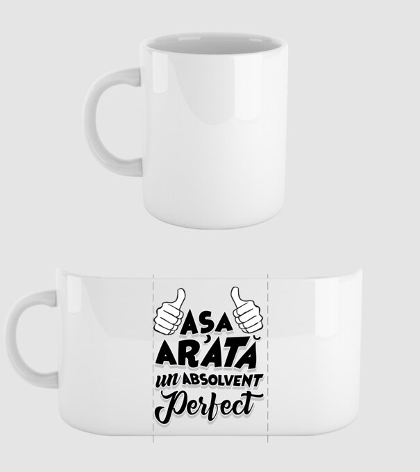 Așa arată un absolvent perfect model alb pe tricou