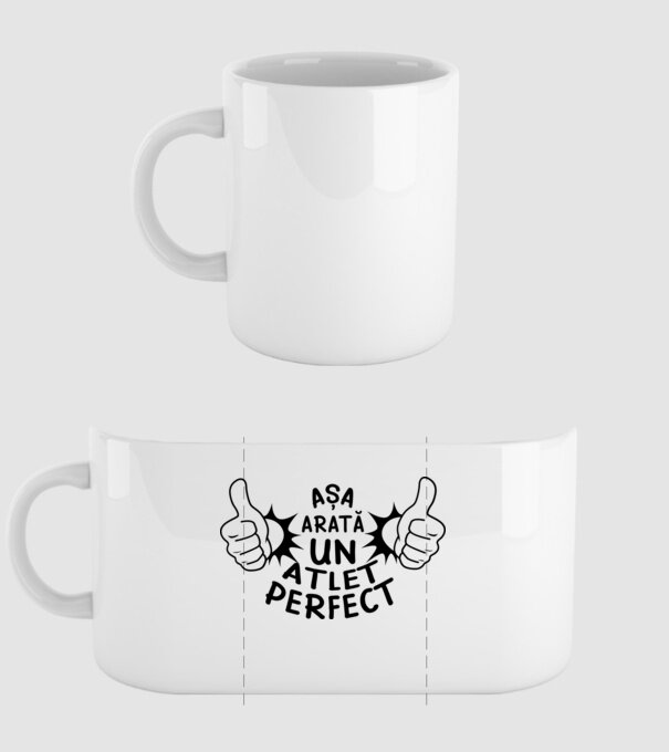 Așa arată un ATLET perfect model alb pe tricou