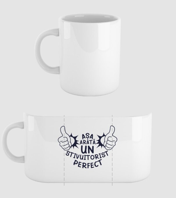 Așa arată un STIVUITORIST perfect model alb pe tricou