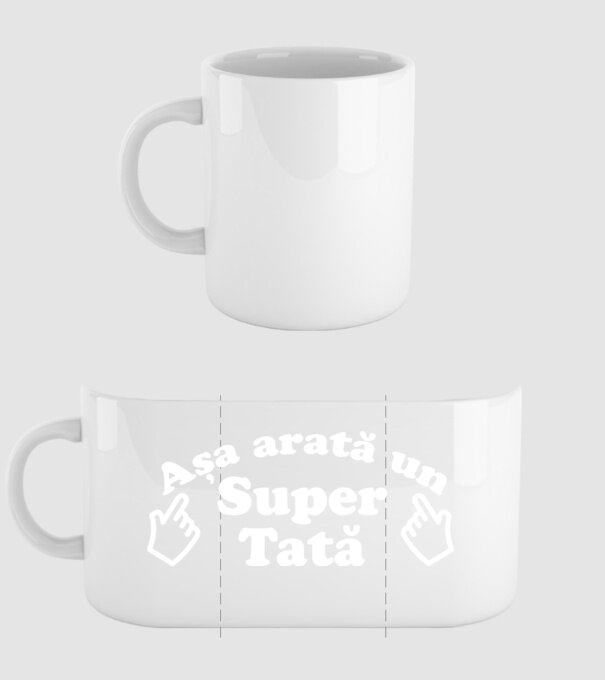 Așa arată un super tată! model alb pe tricou