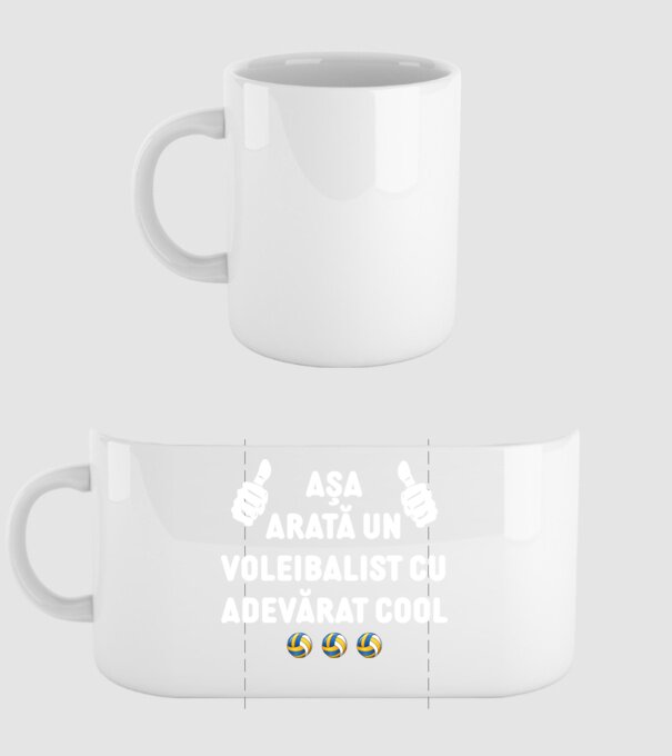 Așa arată un voleibalist cu adevărat cool model alb pe tricou