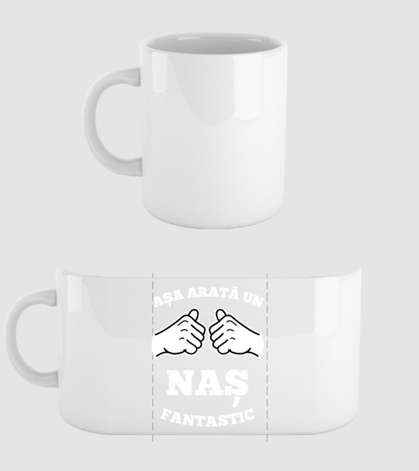 Așa arată un naș fantastic model alb pe tricou