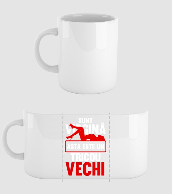 sunt virgină! - Asta este un tricou vechi model alb pe tricou