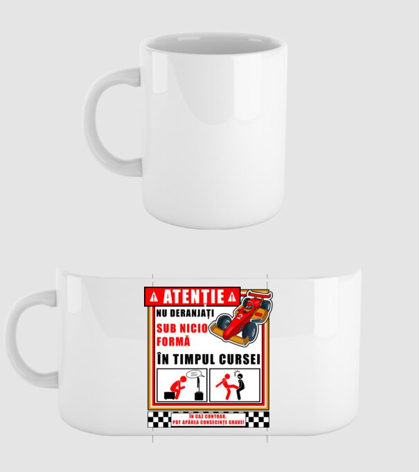 atenție model alb pe tricou