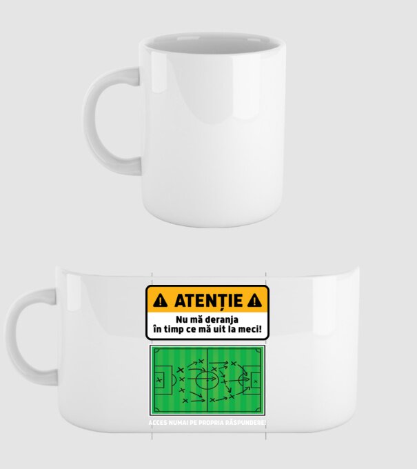Atenție - Nu mă deranja, în timp ce mă uit la meci model alb pe tricou