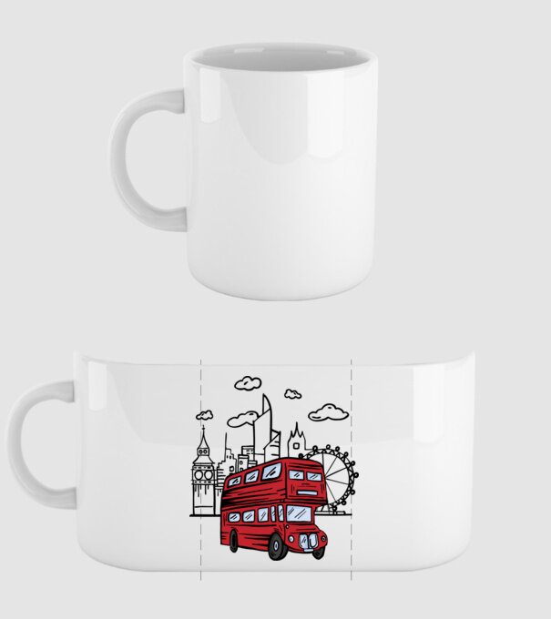 Autobuze model alb pe tricou