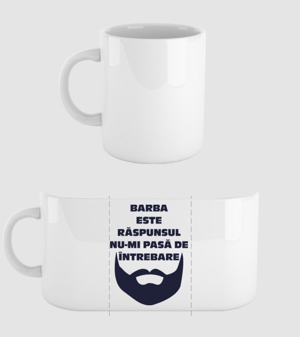 barba este răspunsul, nu-mi pasă de întrebare model alb pe tricou
