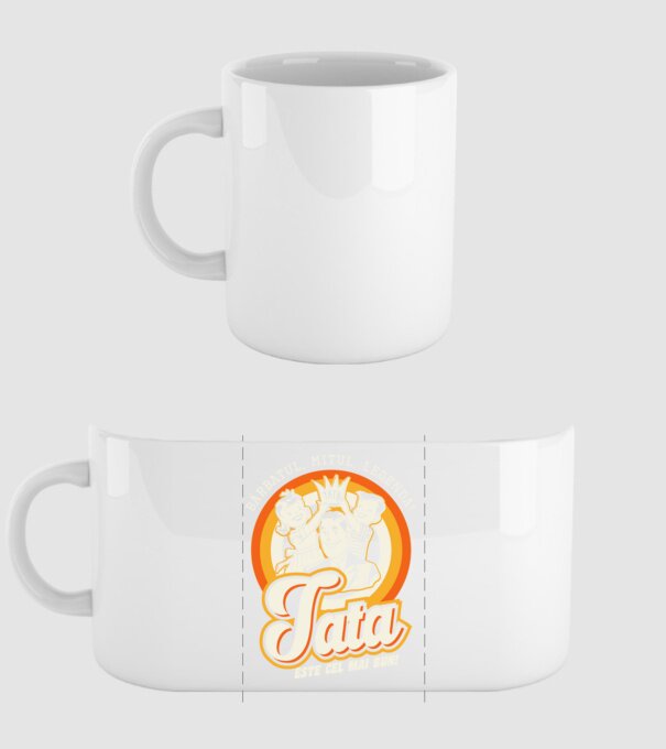 Bărbatul, mitul, legenda! Tata este cel mai bun! model alb pe tricou