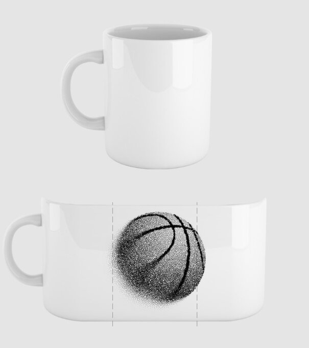 Basketball model alb pe tricou