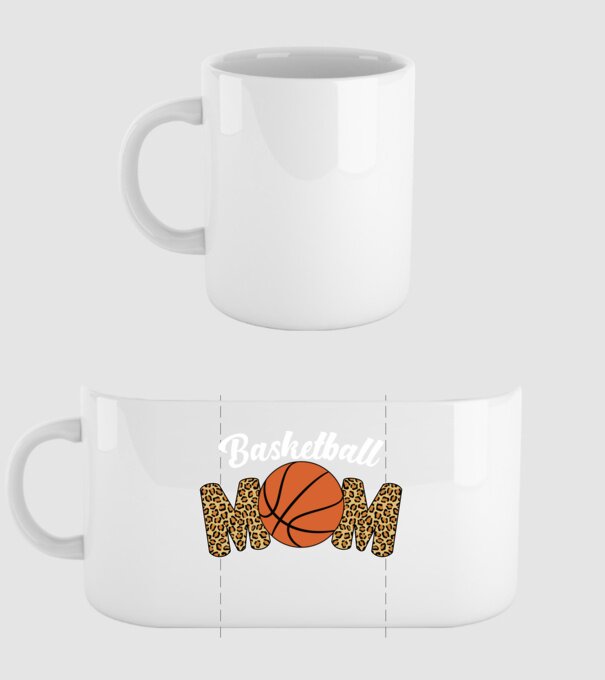 Basketball Mom model alb pe tricou