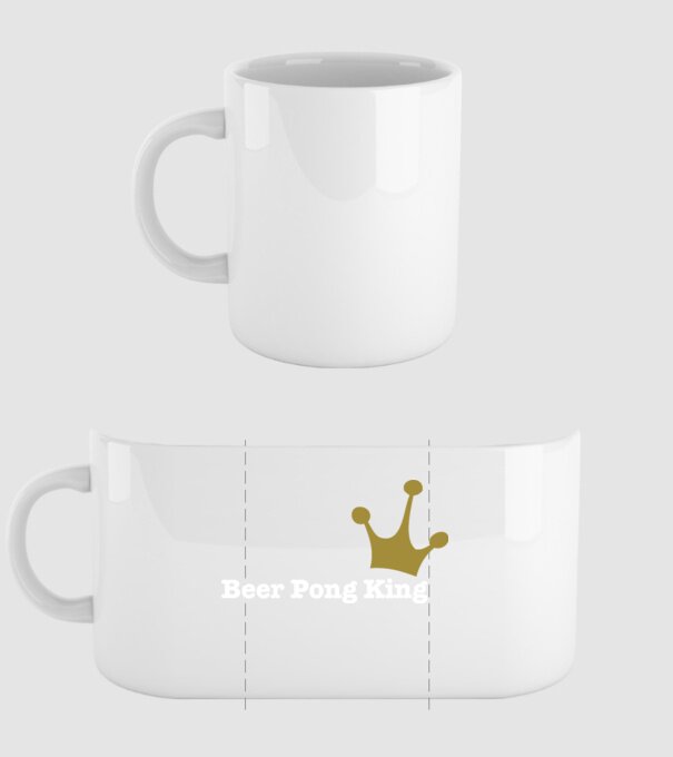 Beerpong model alb pe tricou