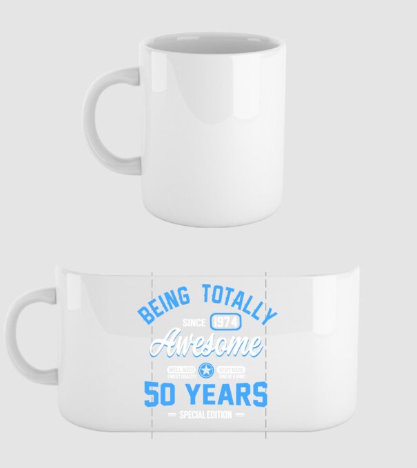 Being totally awesome 50 model alb pe tricou