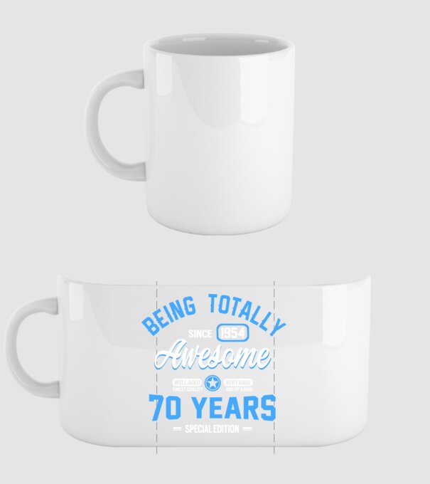 Being totally awesome 70 model alb pe tricou