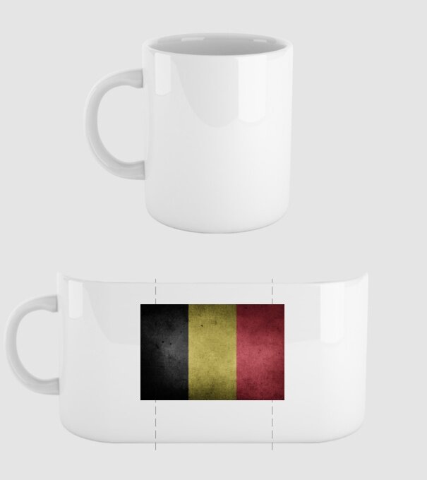BELGIUM model alb pe tricou