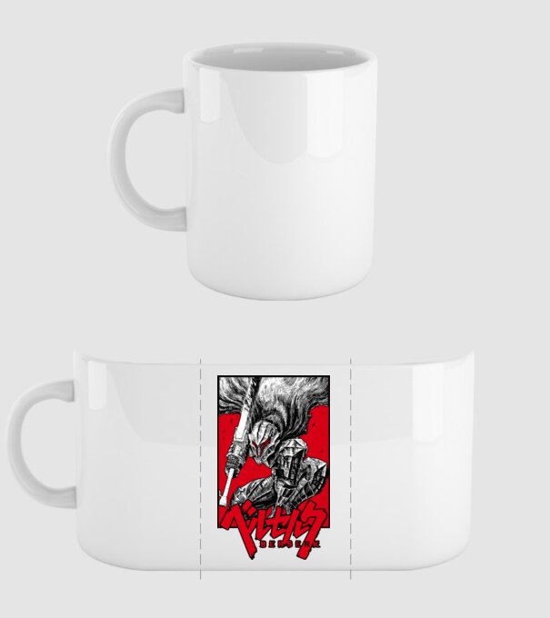 Berserk Guts model alb pe tricou