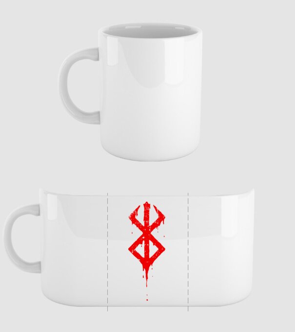 Berserk logo model alb pe tricou