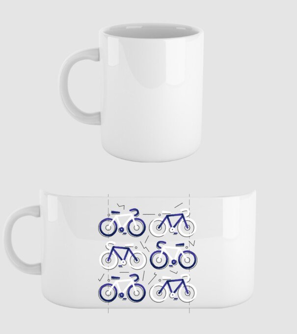 Bikes model alb pe tricou