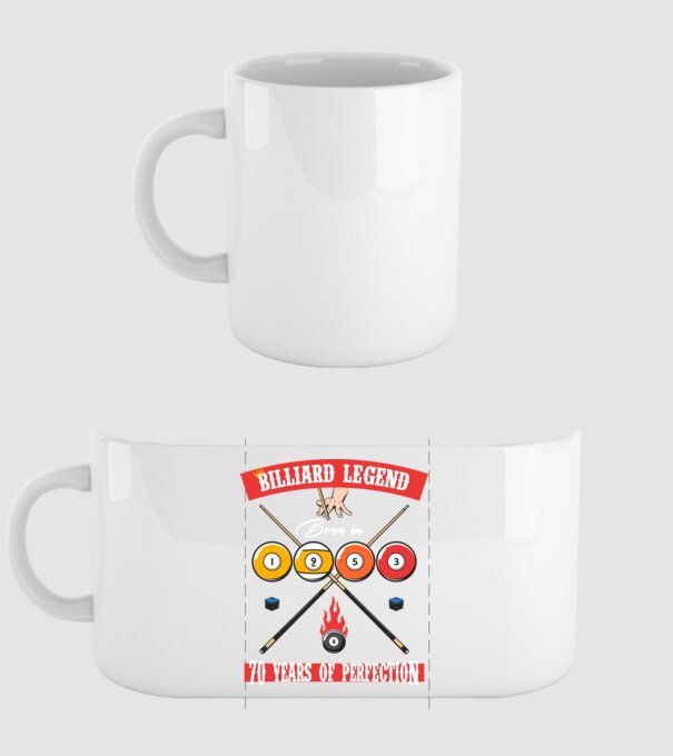 Billiard legend born in 1953 model alb pe tricou