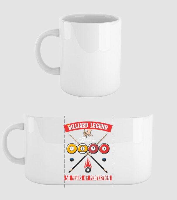 Billiard legend born in 1973 model alb pe tricou