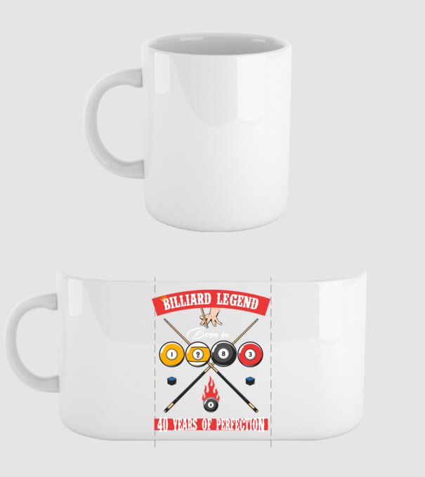 Billiard legend born in 1983 model alb pe tricou